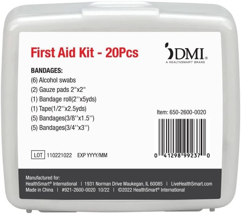 DMI First Aid Kit, Mini 20 Piece Kit, Small and Co... - Image 5