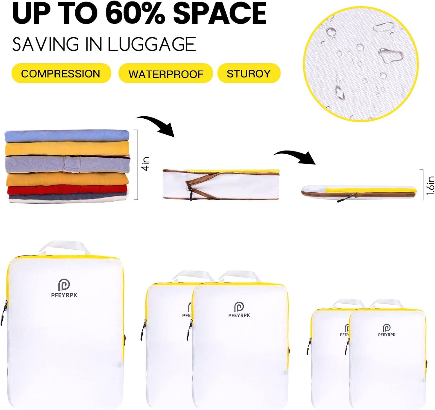 PFEYRPK Lightweight Compression Packing Cubes for ... - Image 4