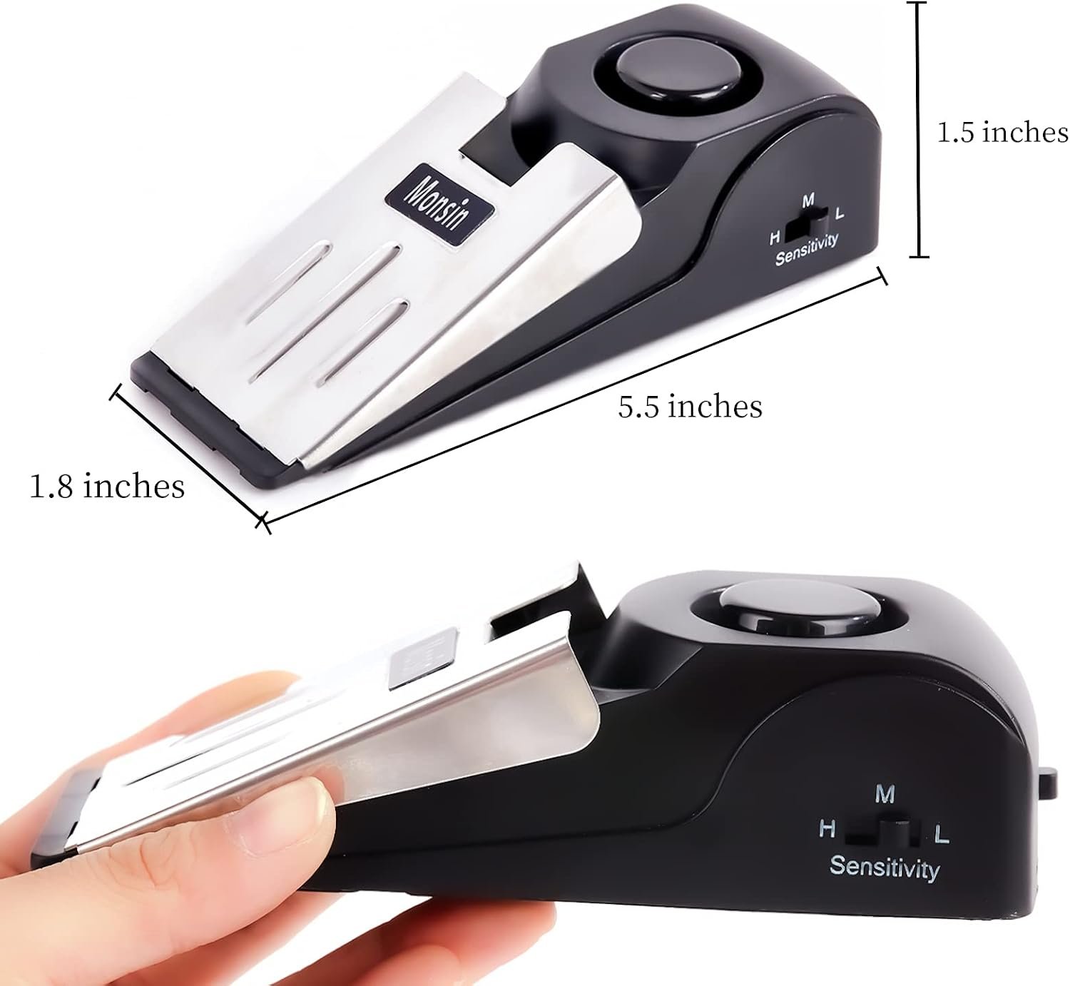 Door Stop Alarm, Door Stopper with 120DB Security ... - Image 3