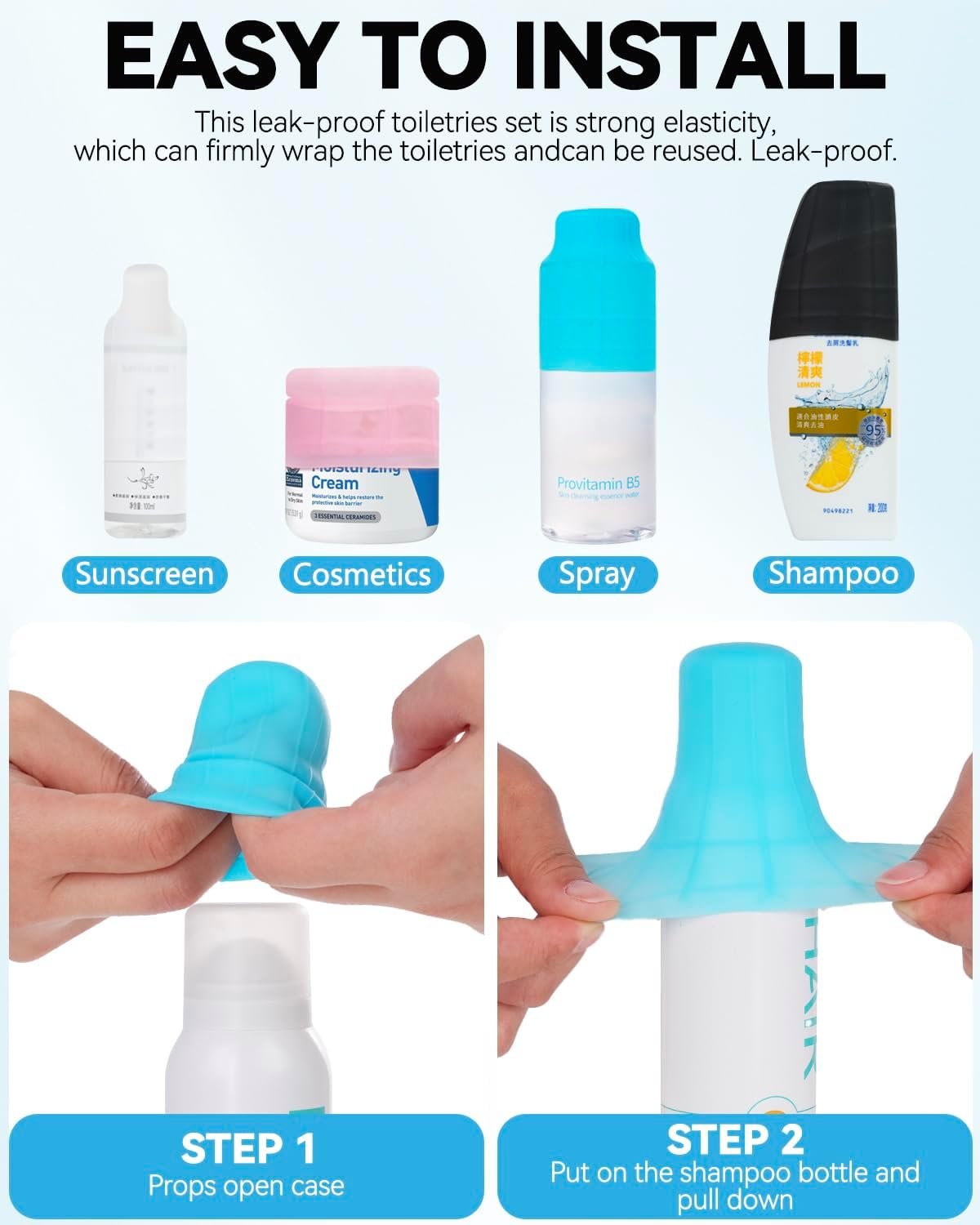 16 Pack Silicone Bottle Cover,Travel Essential for... - Image 7