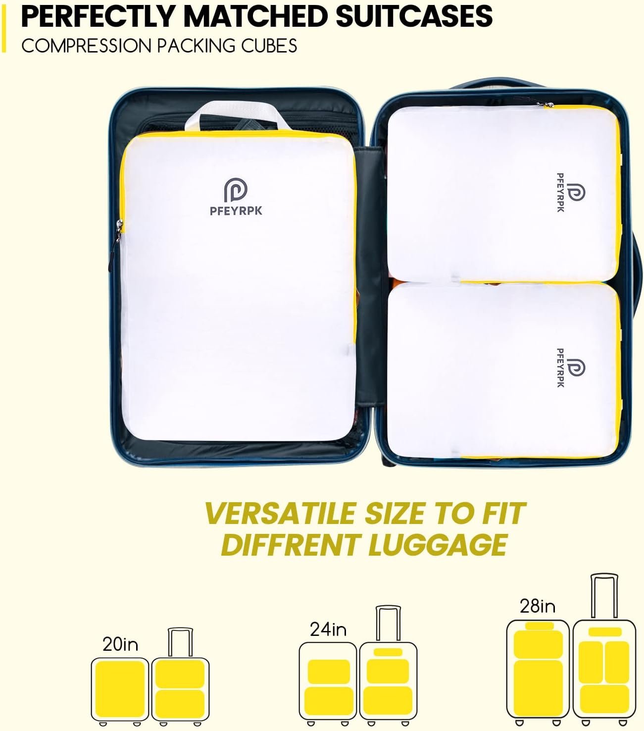 PFEYRPK Lightweight Compression Packing Cubes for ... - Image 8
