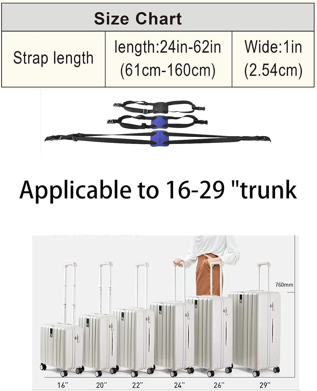 Luggage Straps Bag Bungee, Luggage Straps Suitcase... - Image 6