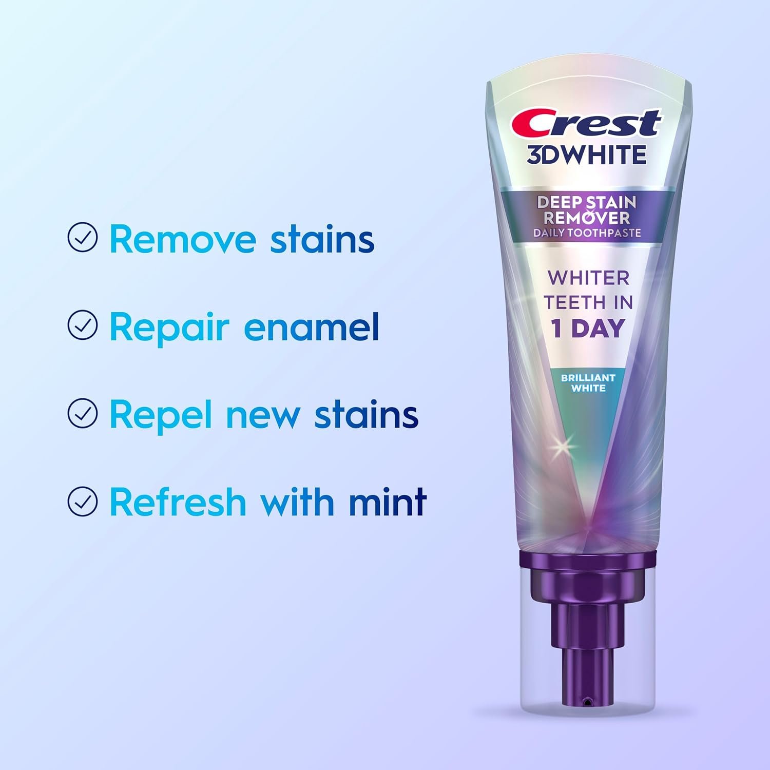 Crest 3D White Deep Stain Remover Brilliant White ... - Image 3