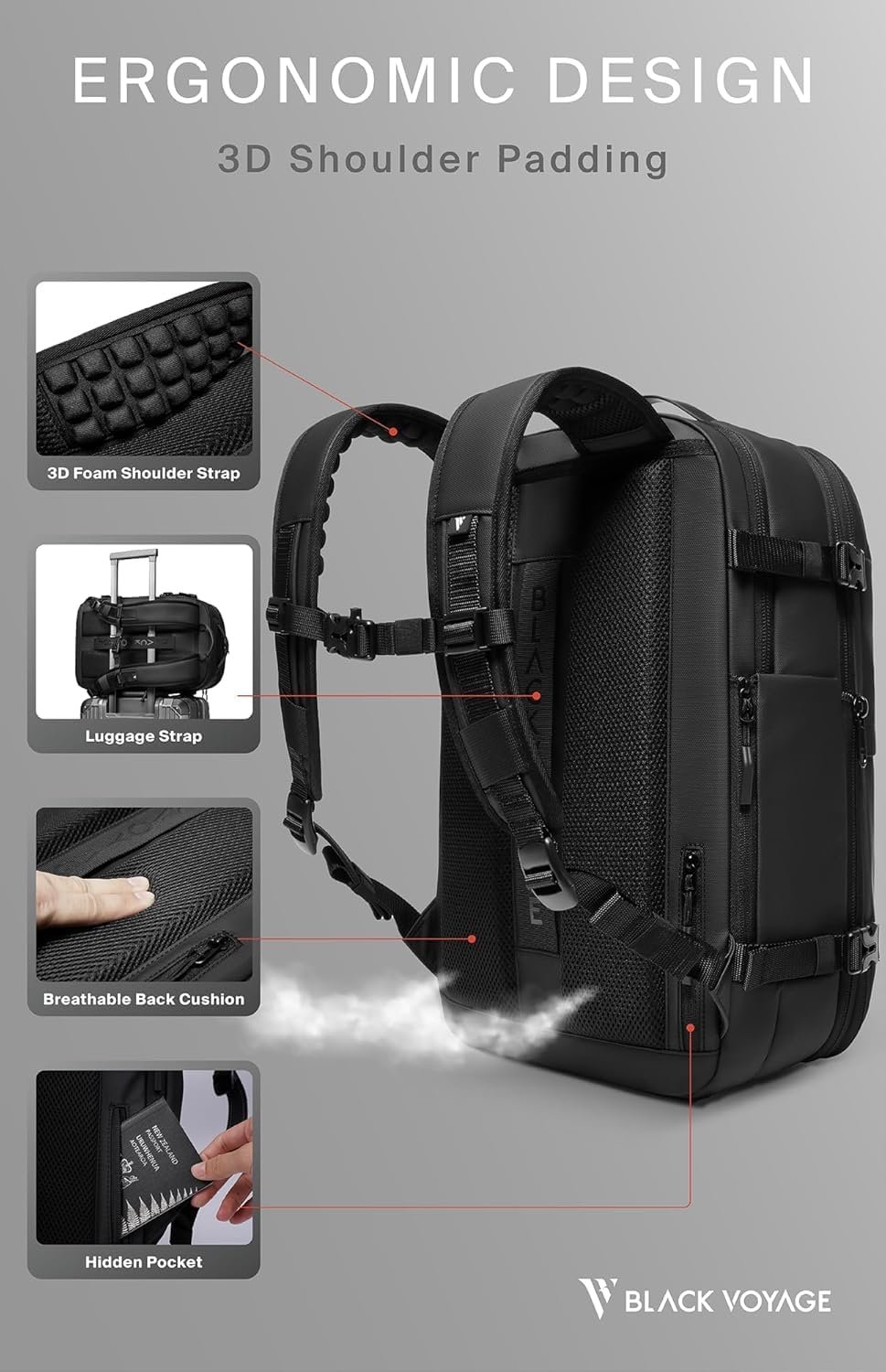BlackVoyage Vortex Vacuum Seal Travel Backpack 60L... - Image 5