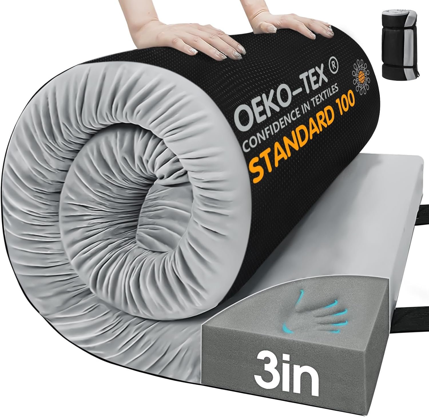 CYMULA Memory Foam Camping Mattress Pad,Sleeping P... - Image 2
