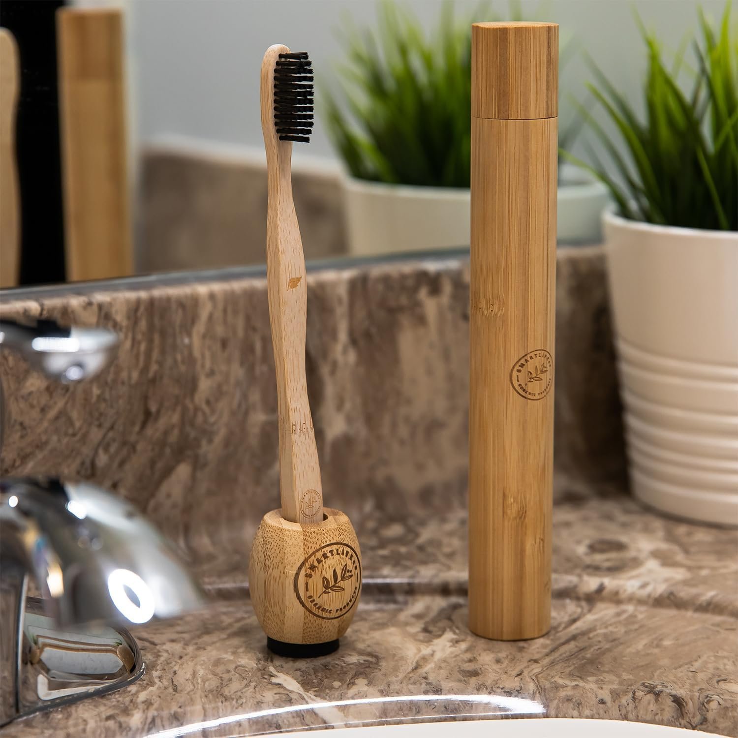 Bamboo Charcoal Toothbrush With Travel Case & Hold... - Image 9