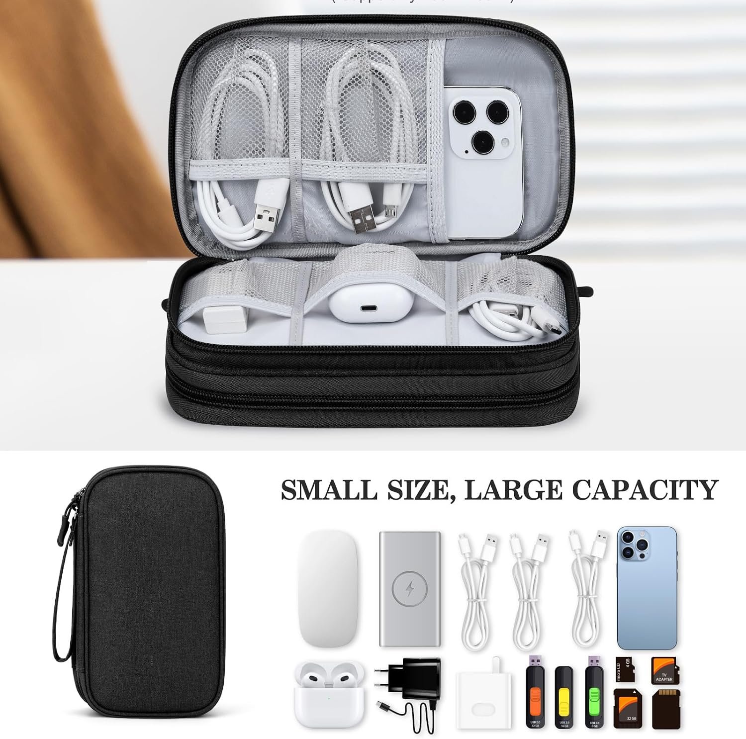 FYY Electronic Organizer, Travel Tech Pouch Bag, M... - Image 7