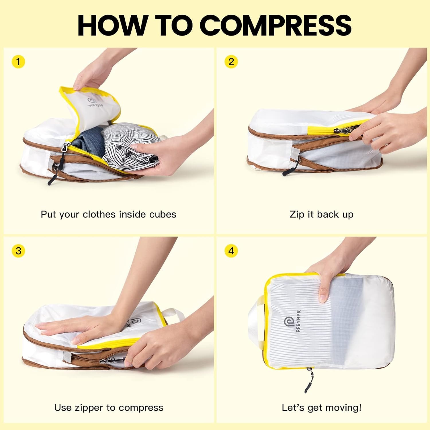 PFEYRPK Lightweight Compression Packing Cubes for ... - Image 6
