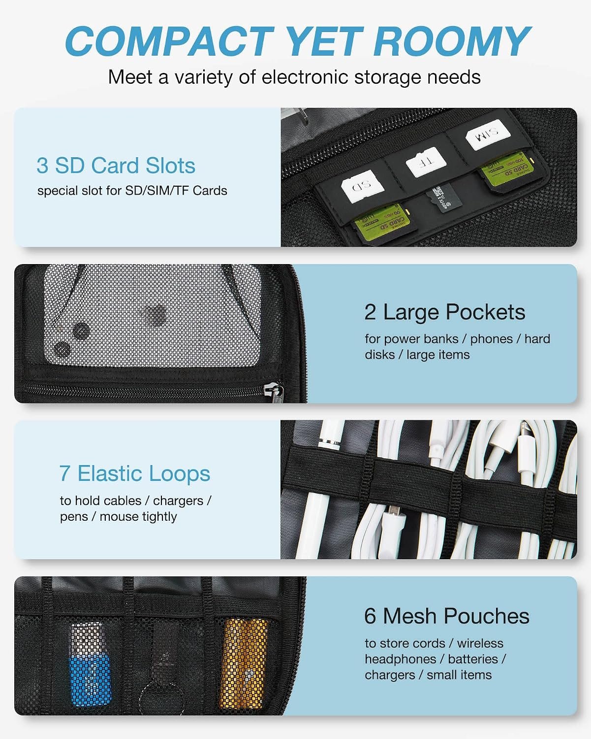 BAGSMART Large Electronic Organizer Travel Case fo... - Image 4
