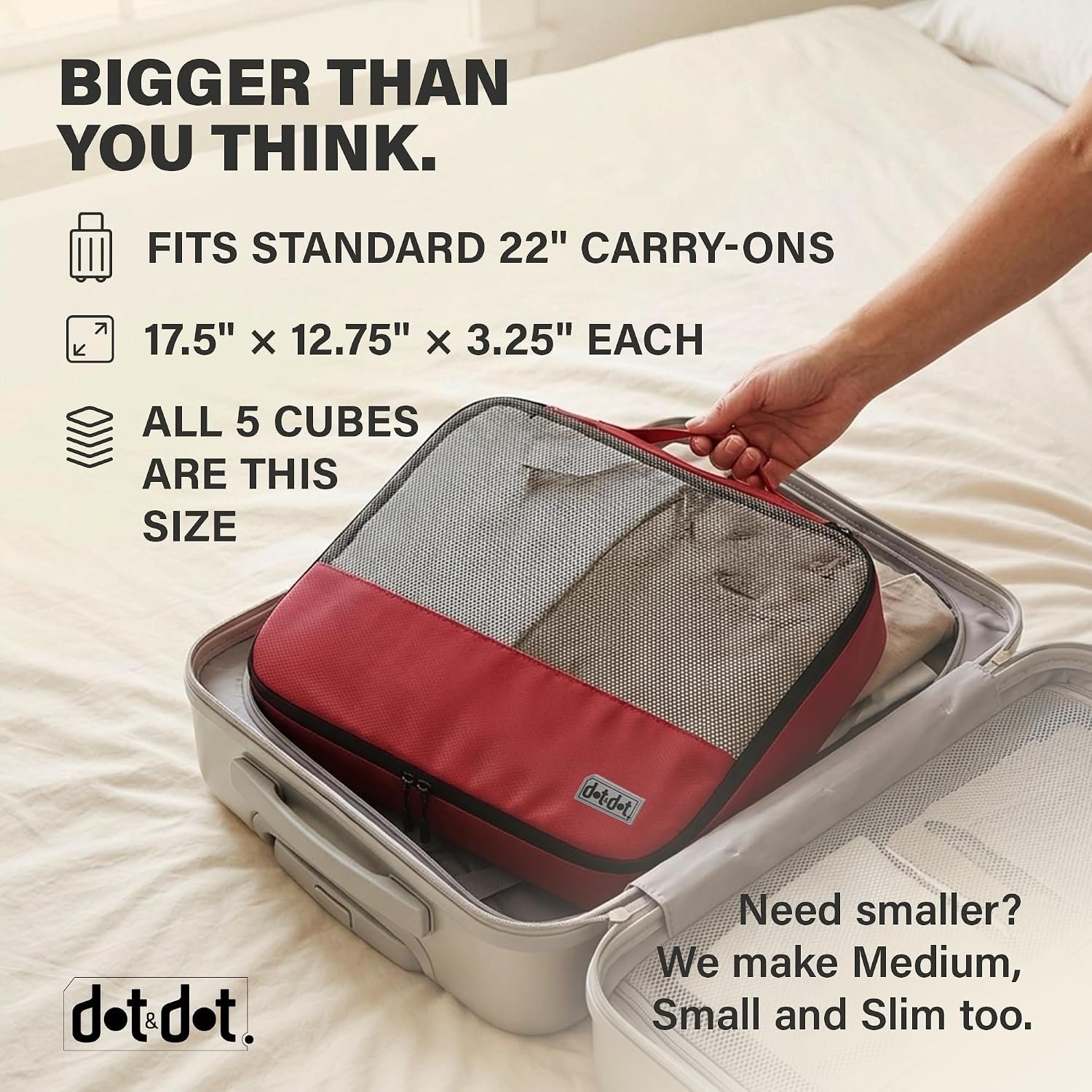Large Packing Cubes for Travel - 5pc Packing Cubes... - Image 3