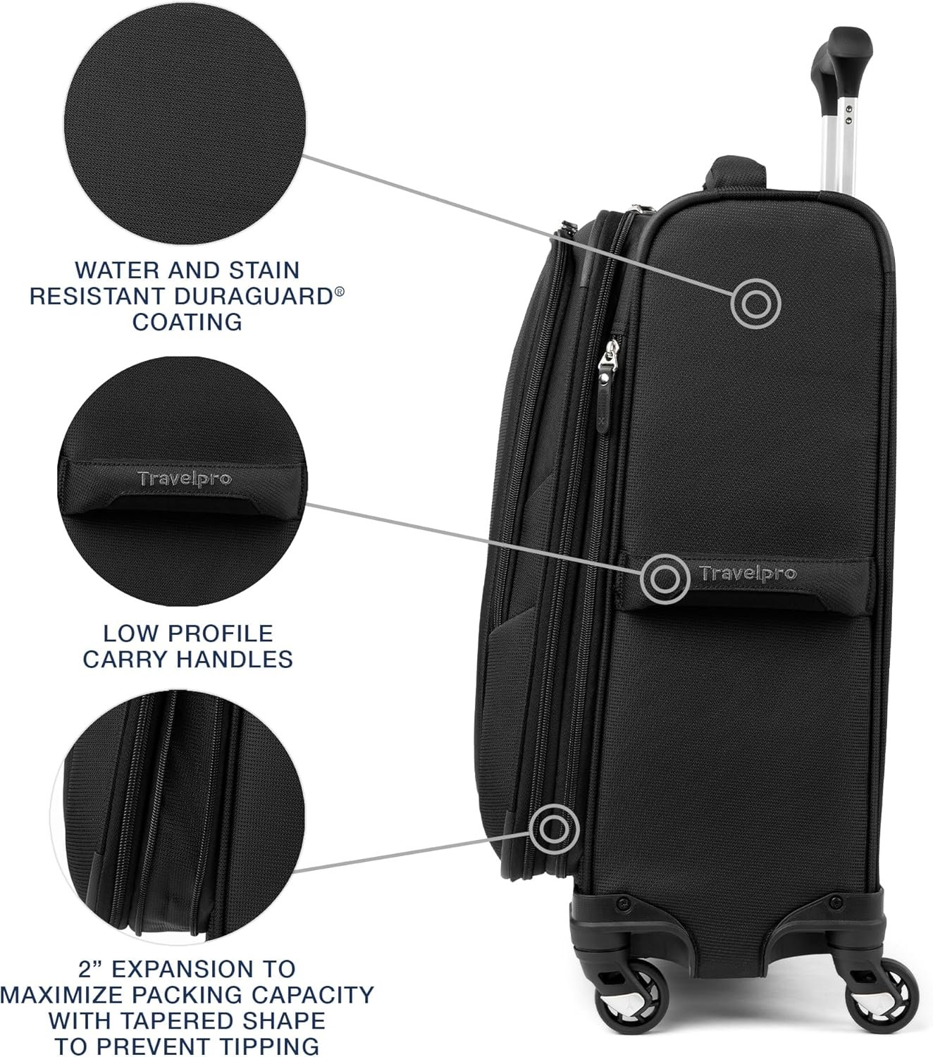 Travelpro Maxlite 5 Softside Carry-On Luggage Spin... - Image 5