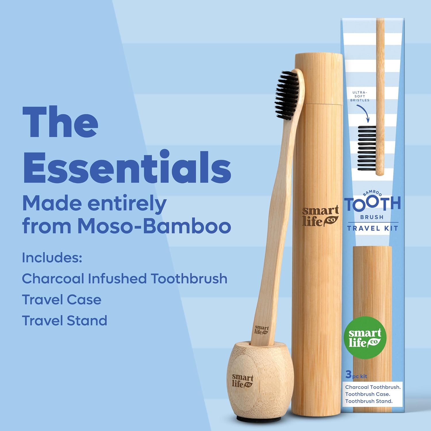 Bamboo Charcoal Toothbrush With Travel Case & Hold... - Image 5