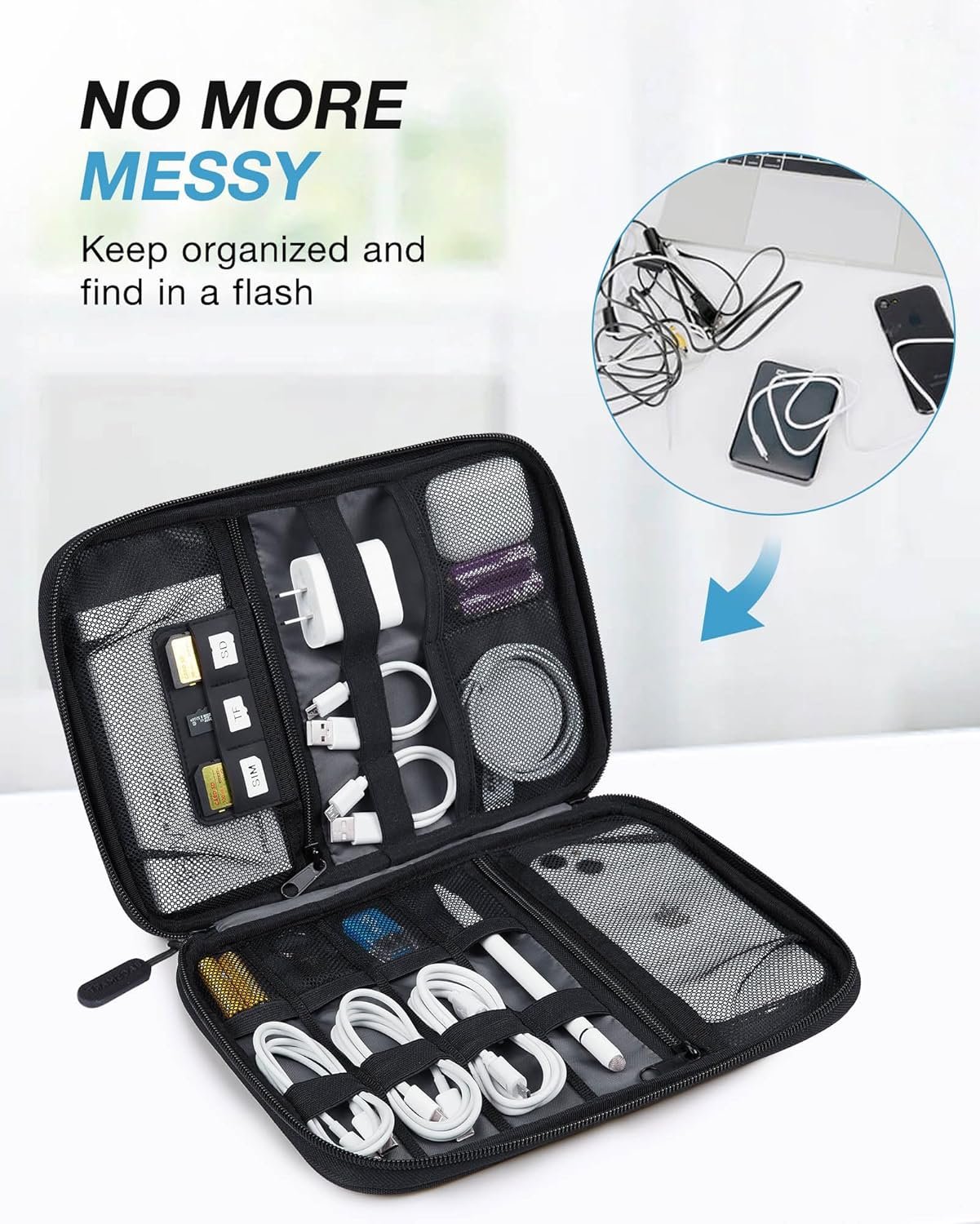 BAGSMART Large Electronic Organizer Travel Case fo... - Image 3