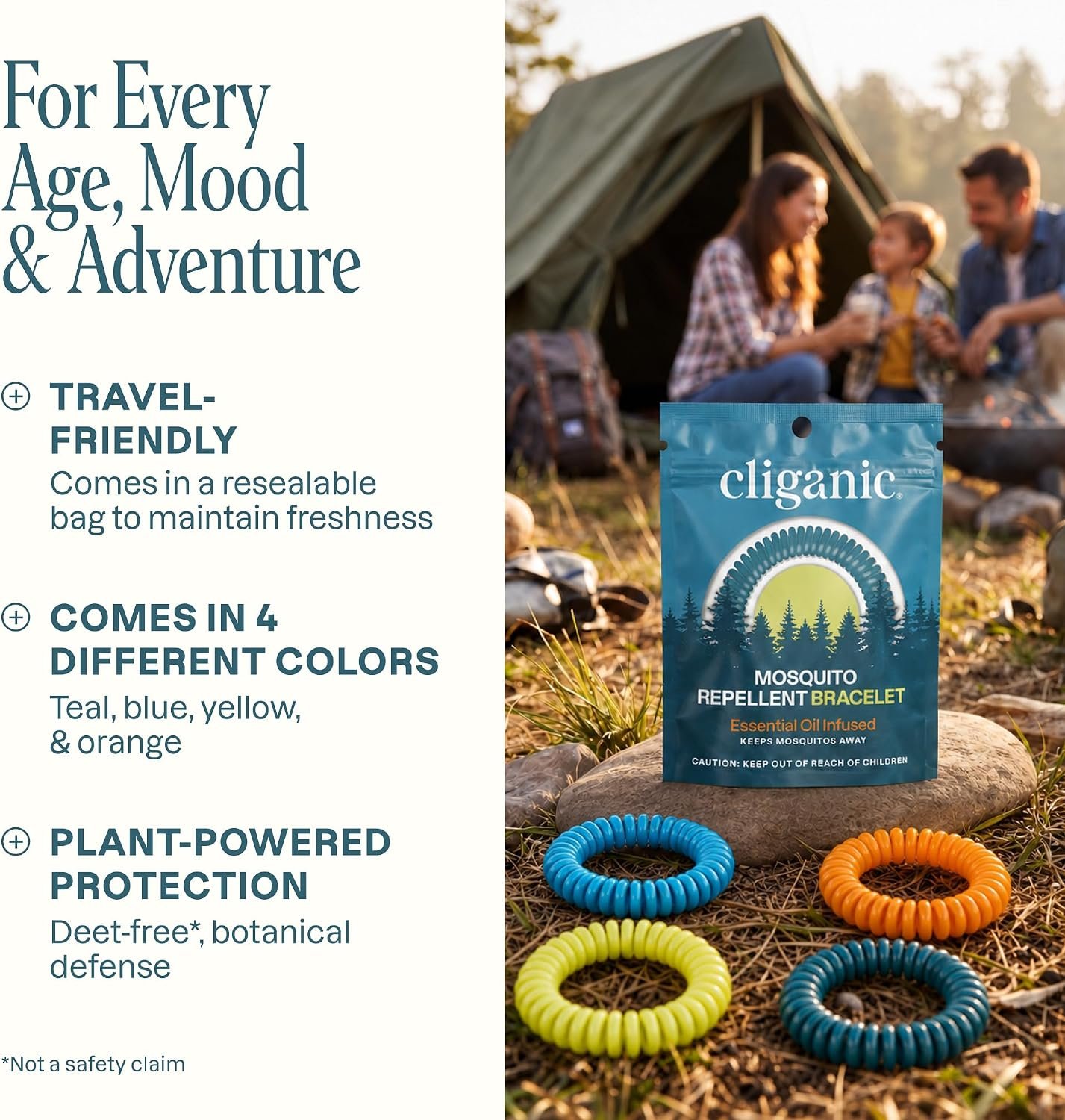 Cliganic Mosquito Repellent Bracelets for Kids & A... - Image 3