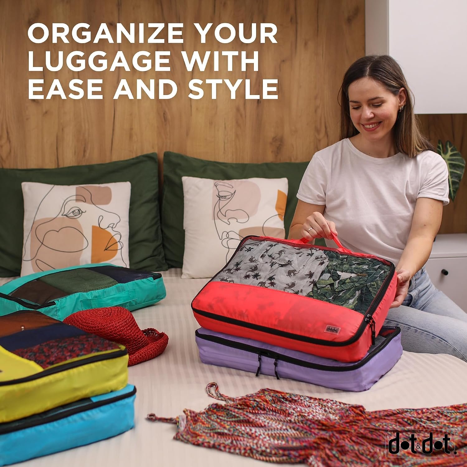 Large Packing Cubes for Travel - 5pc Packing Cubes... - Image 9