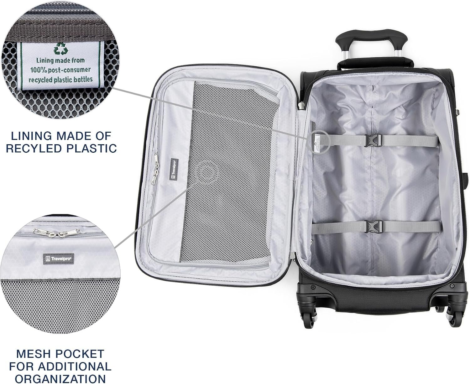 Travelpro Maxlite 5 Softside Carry-On Luggage Spin... - Image 7