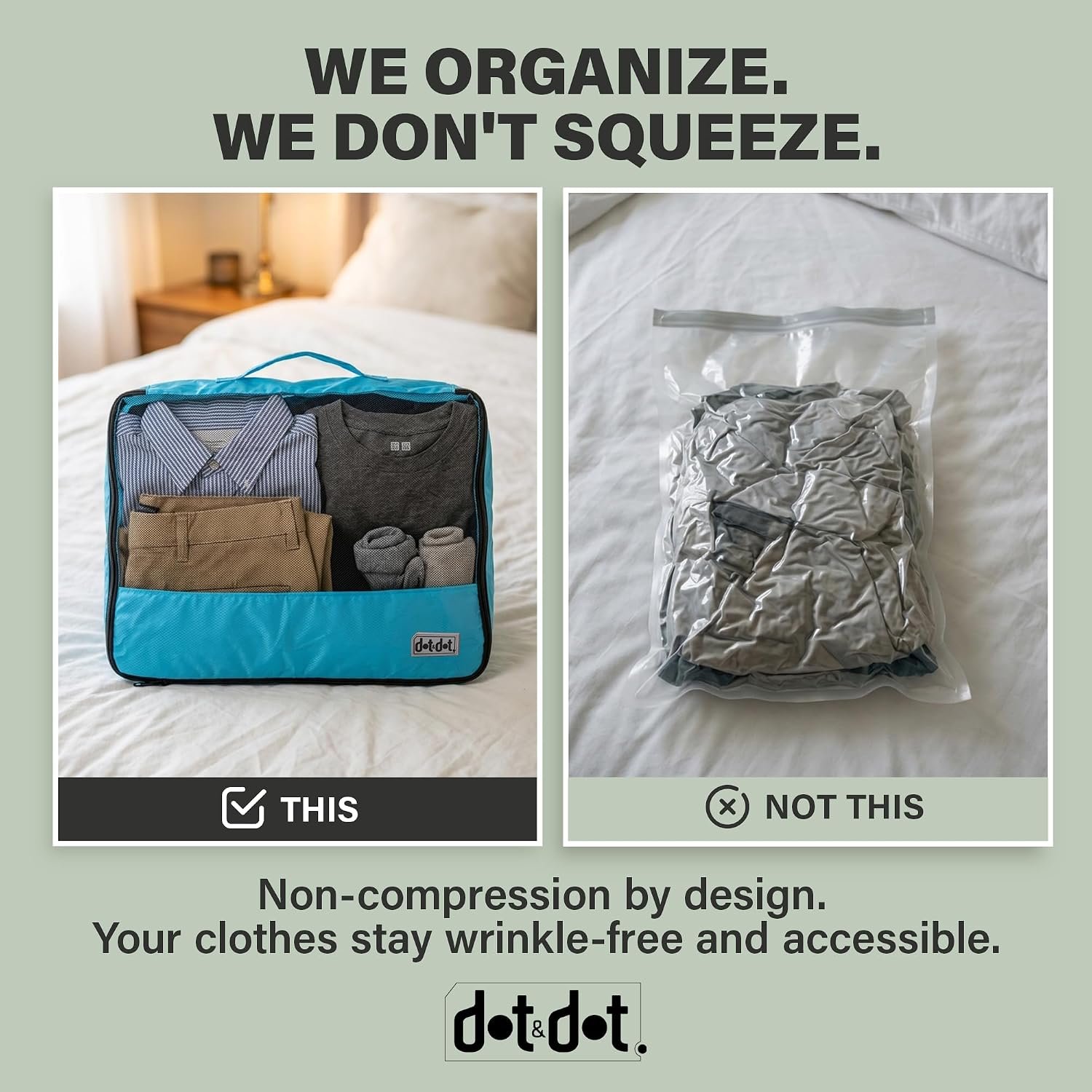 Large Packing Cubes for Travel - 5pc Packing Cubes... - Image 5