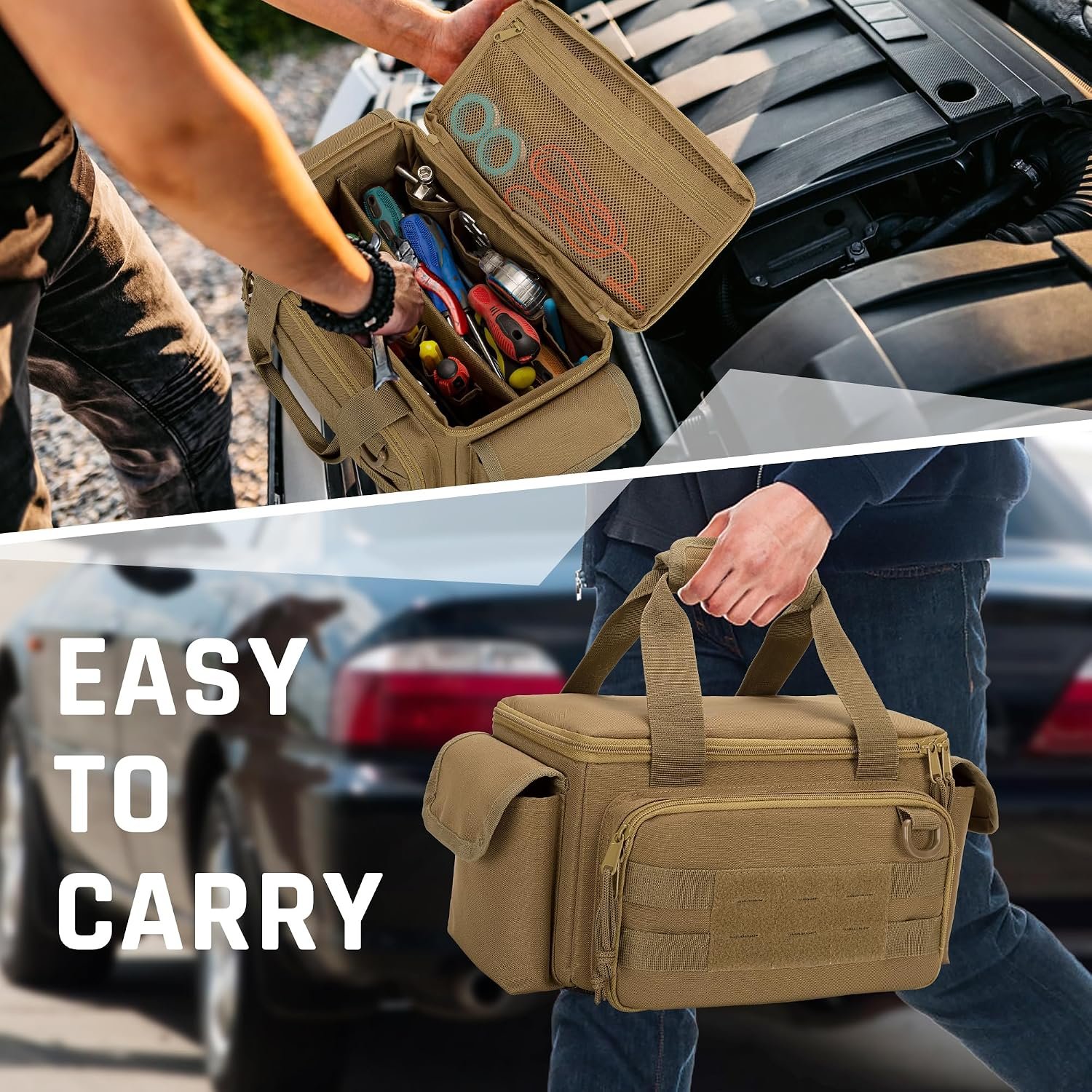 Rexmica Small Tool Bag Tool Storage Organizer Tact... - Image 7