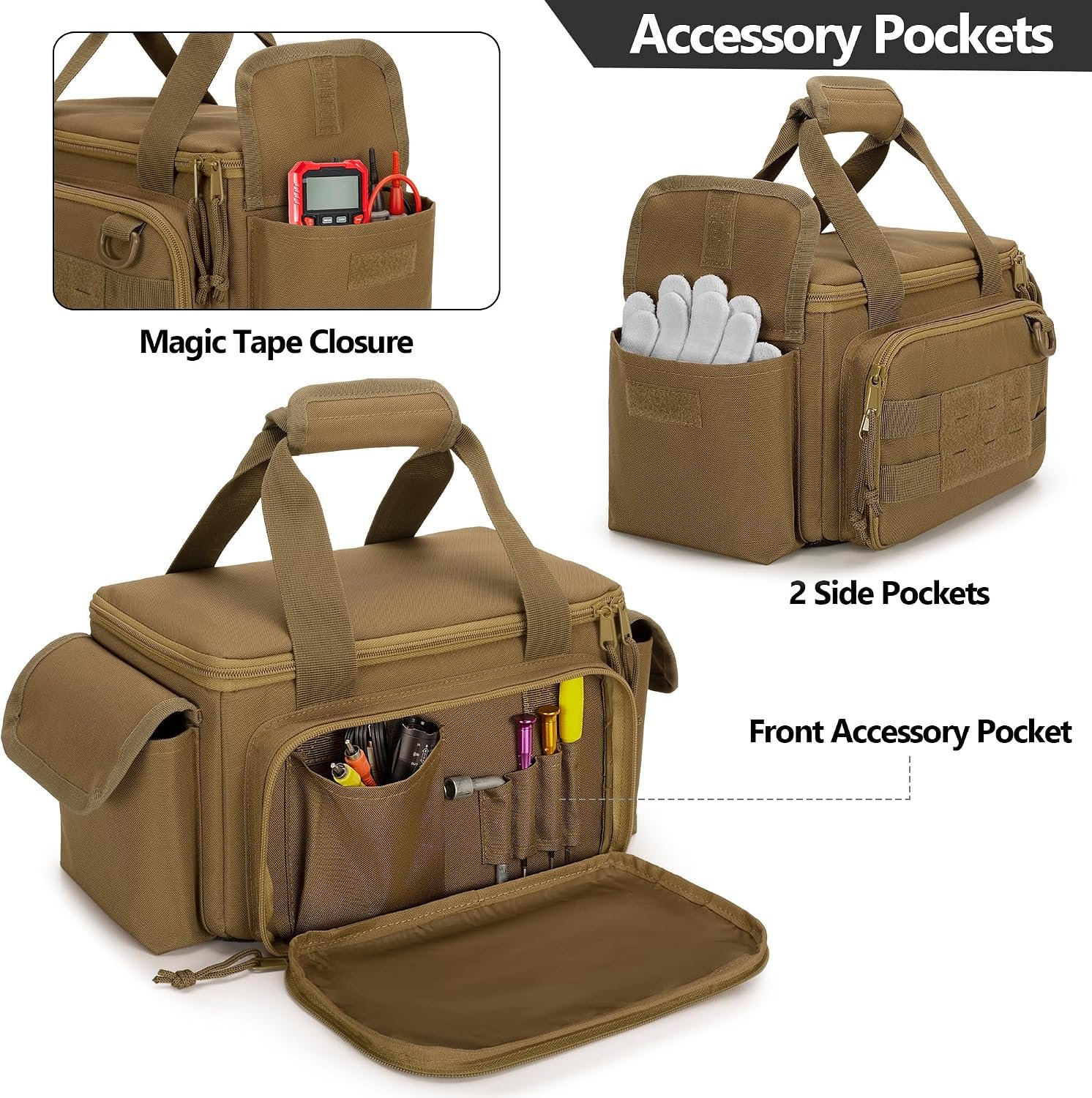 Rexmica Small Tool Bag Tool Storage Organizer Tact... - Image 4