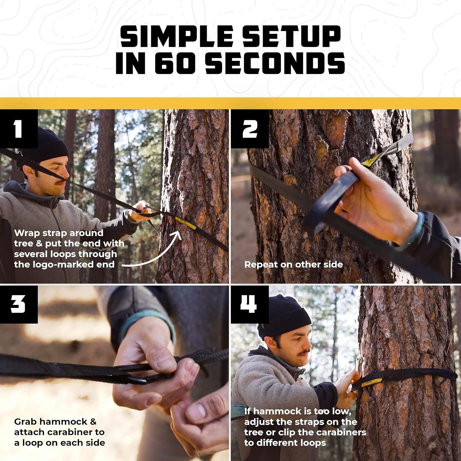 Wise Owl Outfitters Camping Hammock – up to 500lbs... - Image 5